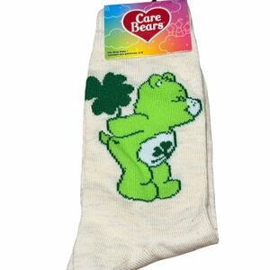 Care Bears Cream Socks with Green Bear Design